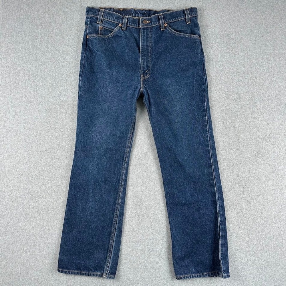 Vintage Levi 517 Orange Tab Bootcut Jean Medium Wash Men 36x30 Western Rodeo 80s